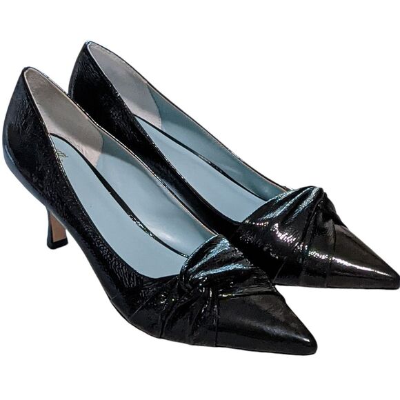 Frances Valentine NY Knot Kitten Heel Pointed Toe Pump 11B - Picture 1 of 12